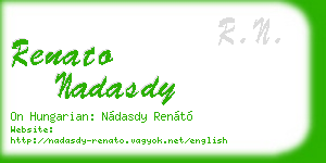 renato nadasdy business card