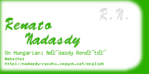 renato nadasdy business card